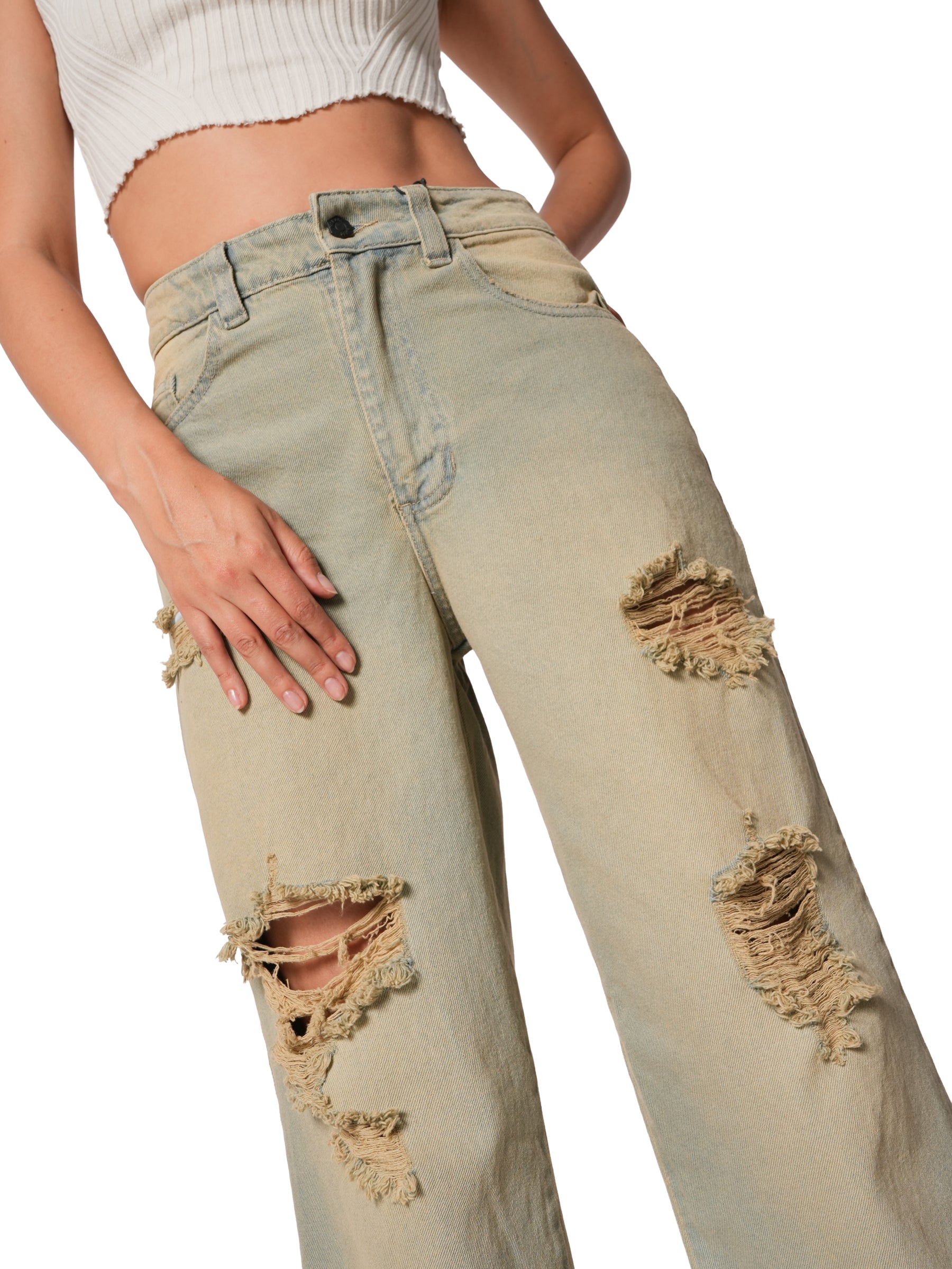 Wide leg Olive Sand
