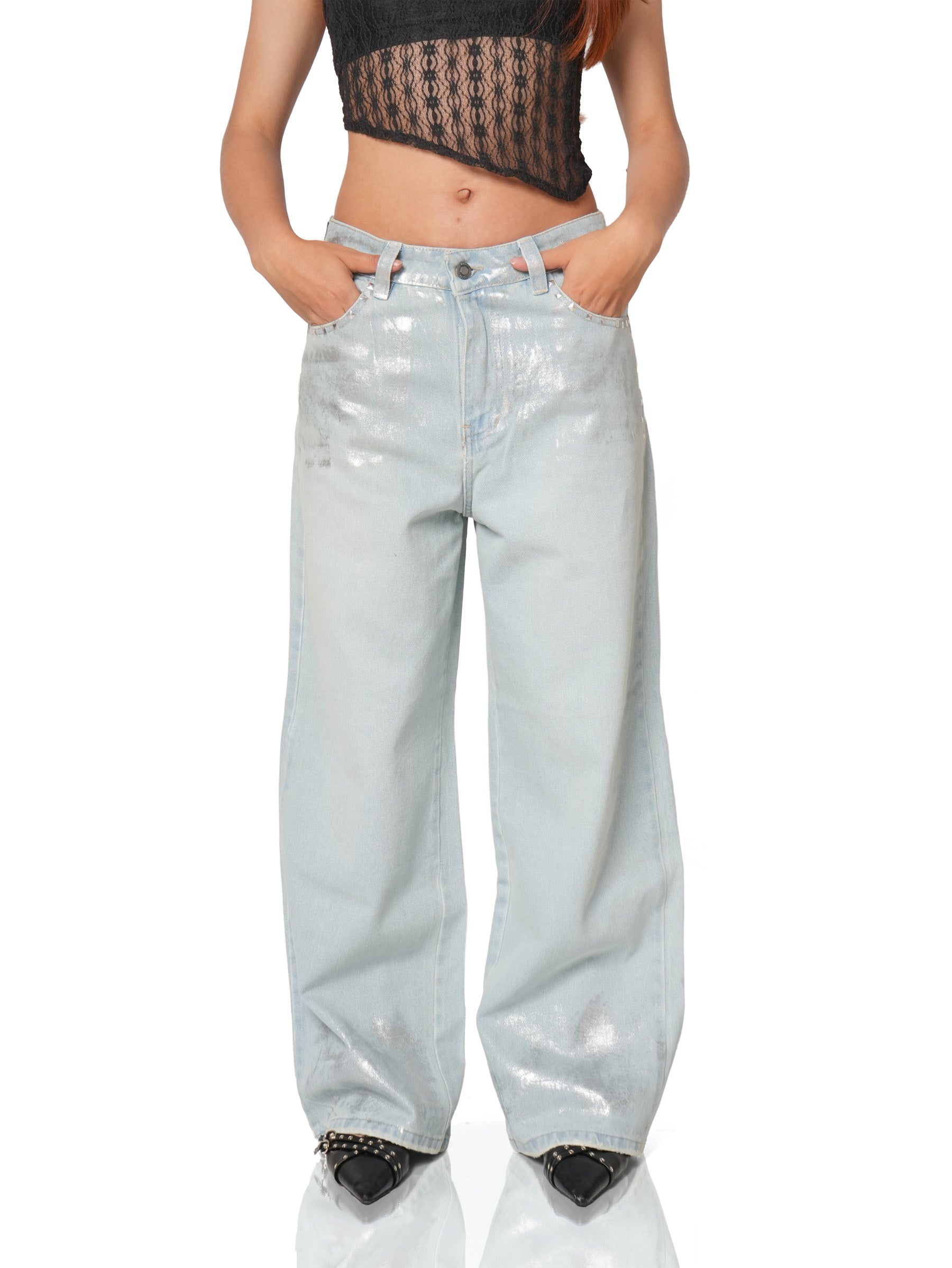 Wide Leg Shine Ice