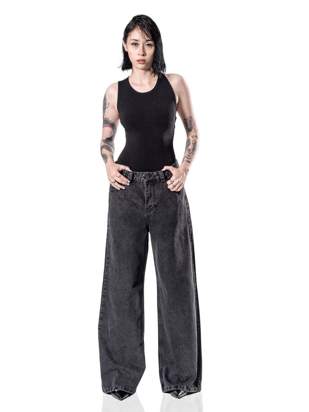 Wide Leg Cinderwash