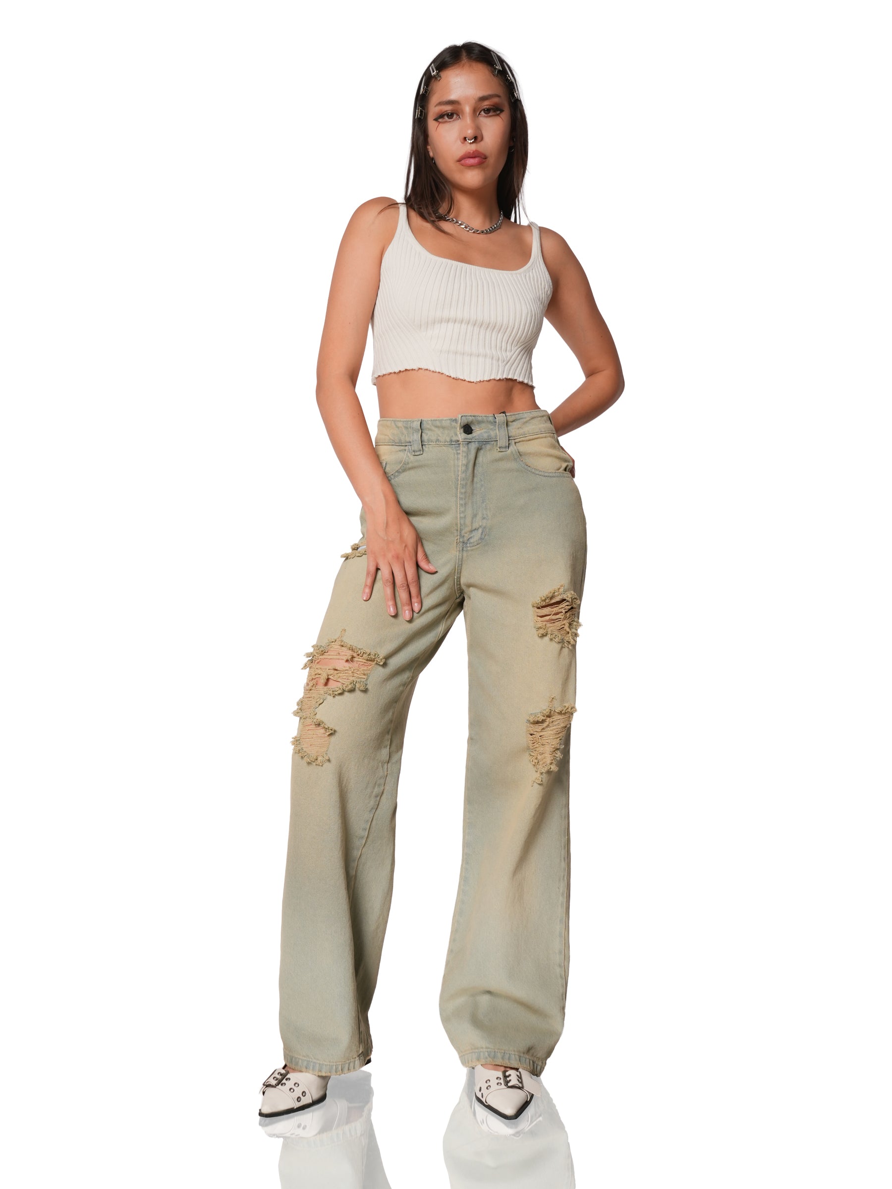 Wide leg Olive Sand