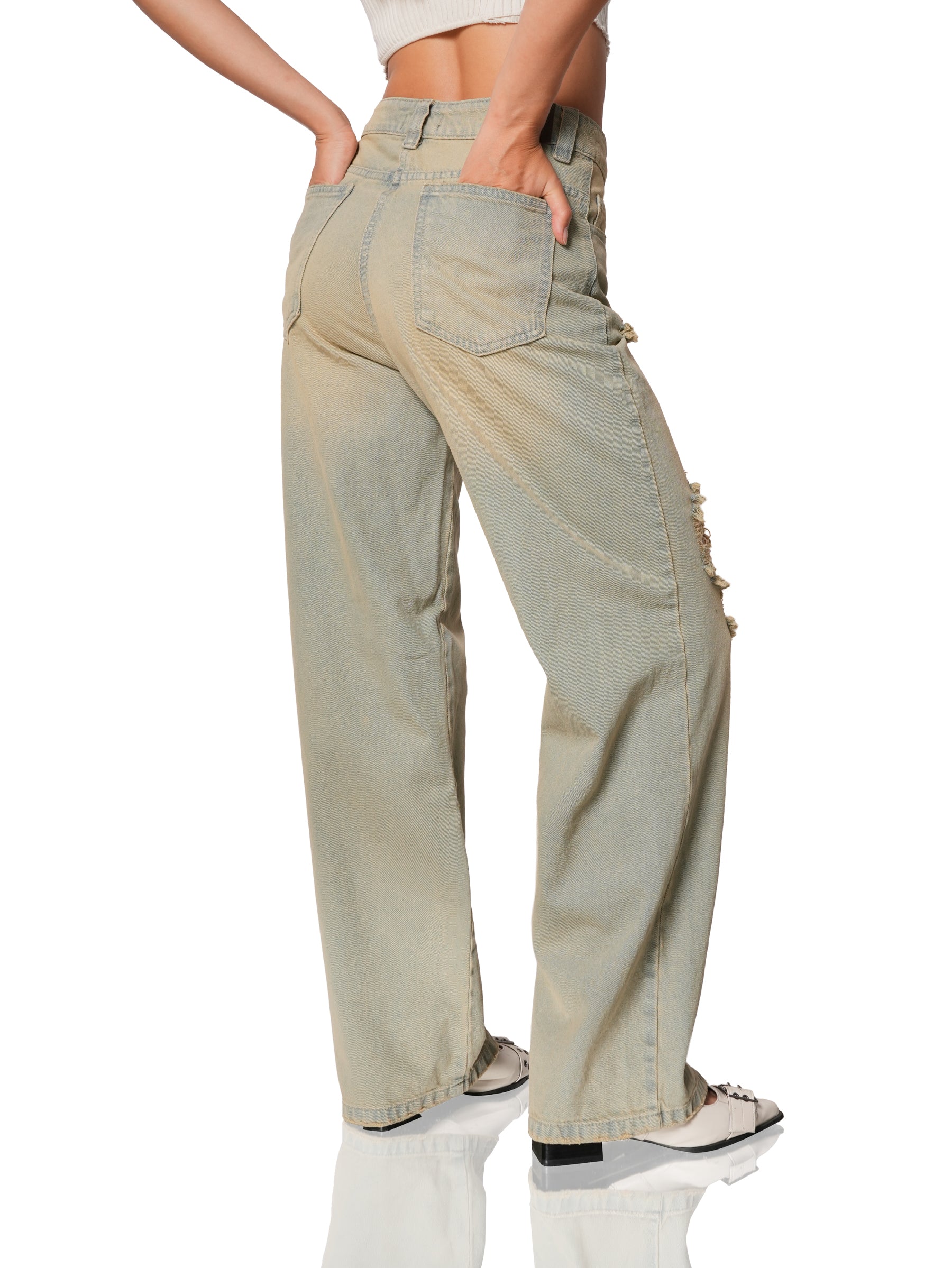 Wide leg Olive Sand