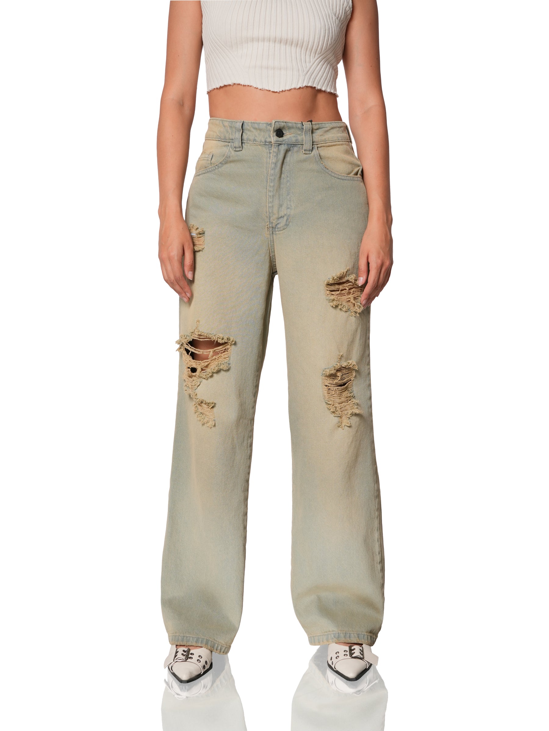 Wide leg Olive Sand