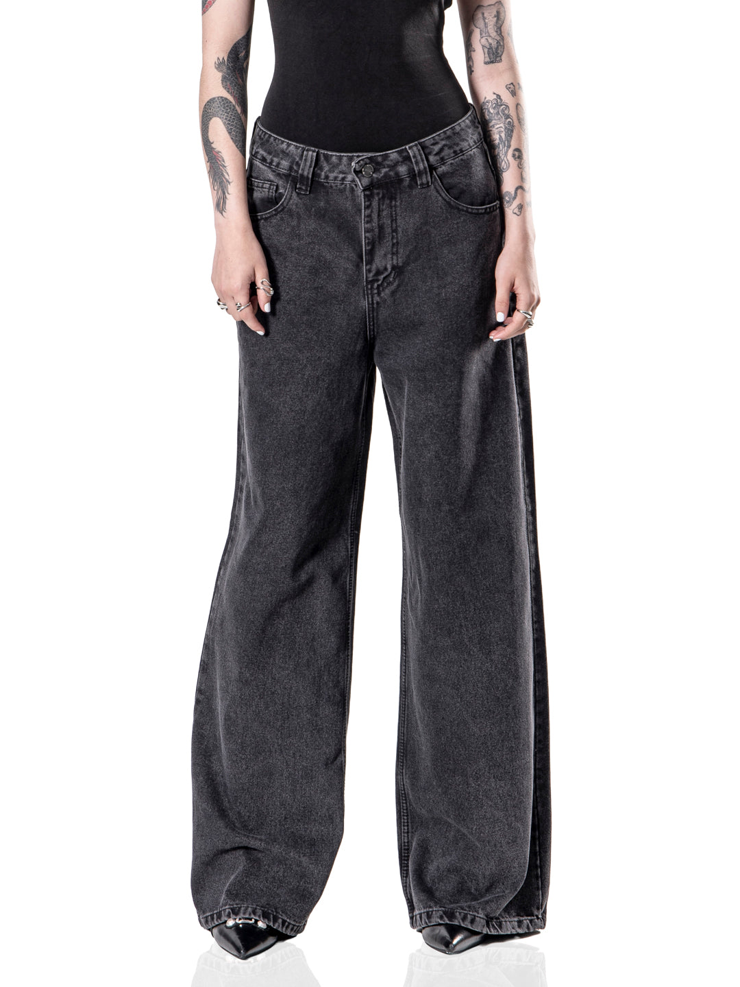 Wide Leg Cinderwash